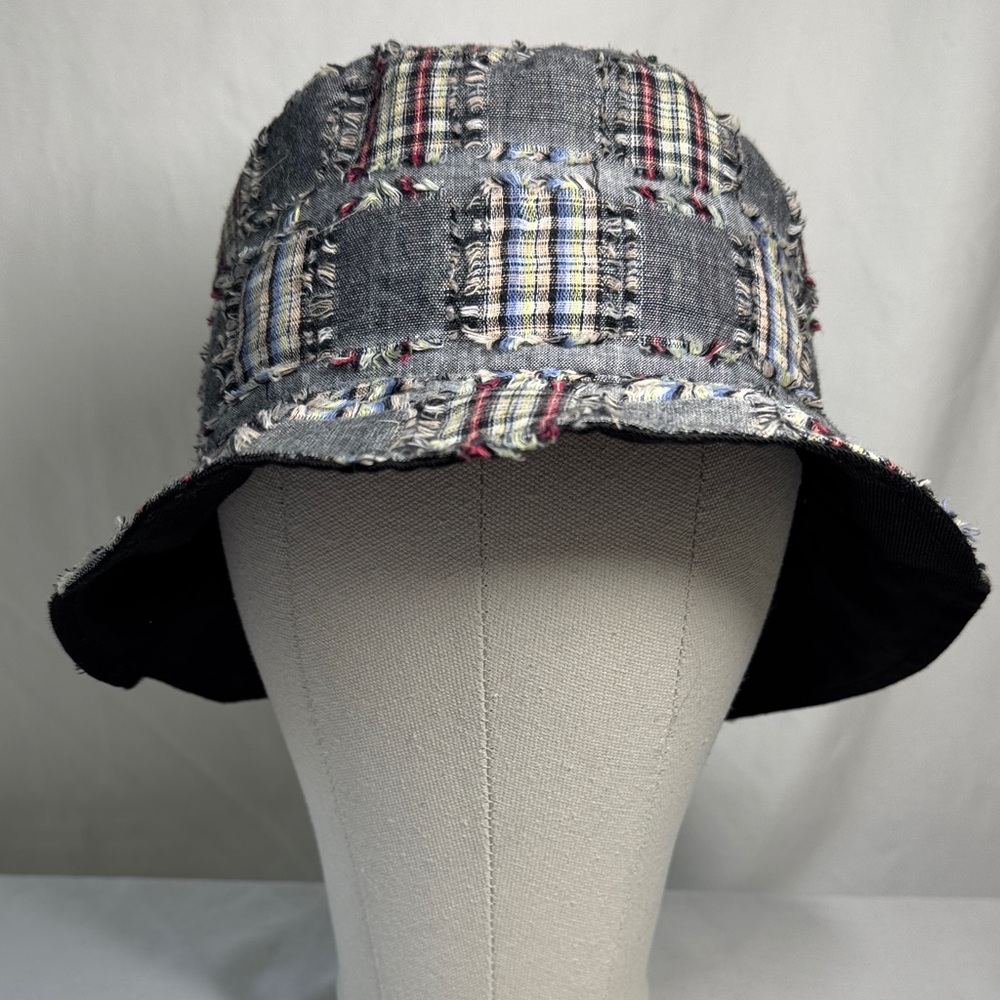 Plaid Reversible Patchwork Bucket Hat - image 1